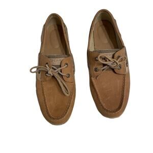 Sperry Tan Brown Leather Boat Shoes